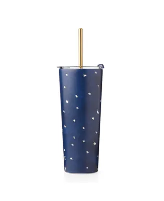 Lenox Blue Bay Stainless Steel Tumbler with Straw