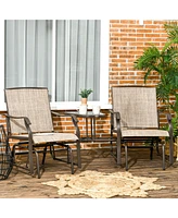 Outsunny Outdoor Glider Chairs with Table,