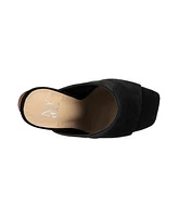 New York & Company Women's Lacinda Faux Suede Slide Heeled Sandal