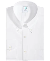 Men's Regular Fit Non-Iron Polo Button-Down Collar Solid Pinpoint Dress Shirt