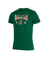 Men's adidas Green Miami Hurricanes Along The Shadow Tri-Blend T-shirt