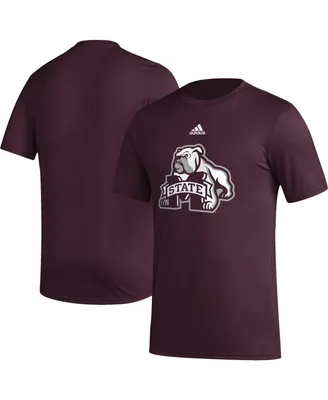 Men's adidas Maroon Mississippi State Bulldogs Basics Secondary Pre-Game Aeroready T-shirt