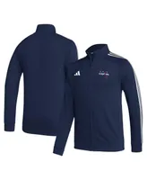 Men's adidas Navy Washington Capitals Raglan Full-Zip Track Jacket