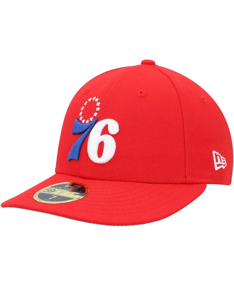 Men's New Era Red Philadelphia 76ers Team Low Profile 59FIFTY Fitted Hat