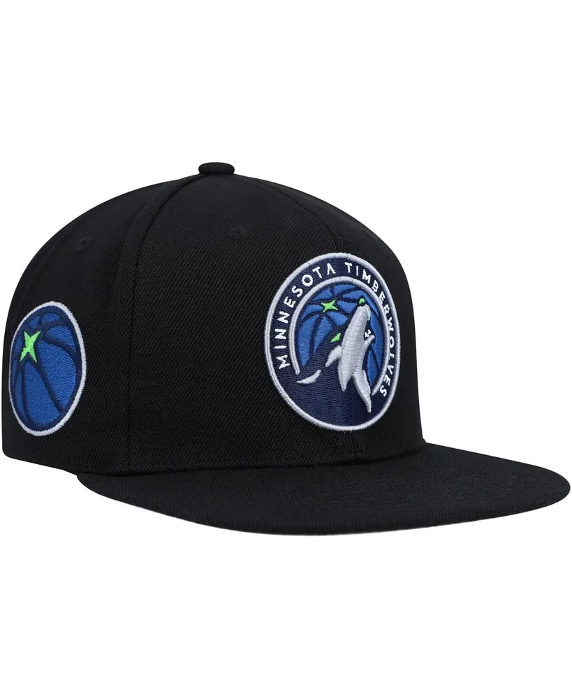 Men's Mitchell & Ness Black Minnesota Timberwolves Side Core 2.0 Snapback Hat