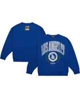 Women's Mitchell & Ness Royal Los Angeles Dodgers Logo Lt 2.0 Pullover Sweatshirt