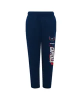 Big Boys and Girls Navy Washington Capitals Power Move Fleece Pants