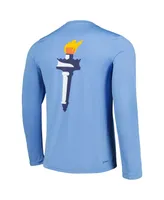 Men's adidas Sky Blue New York City Fc Jersey Hook Aeroready Long Sleeve T-shirt