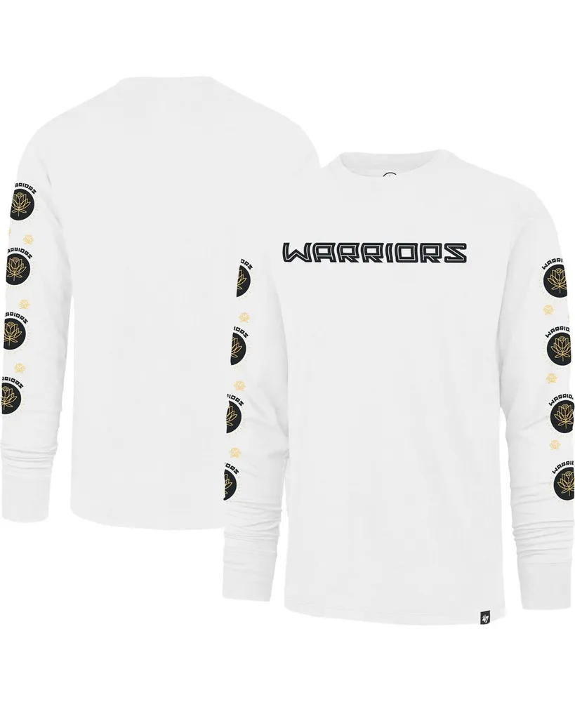 Men's '47 Brand White Golden State Warriors City Edition Downtown Franklin Long Sleeve T-shirt