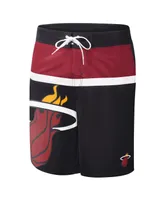 Men's G-iii Sports by Carl Banks Black Miami Heat Sea Wind Swim Trunks