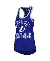Women's G-iii 4Her by Carl Banks Royal Tampa Bay Lightning First Base Racerback Scoop Neck Tank Top