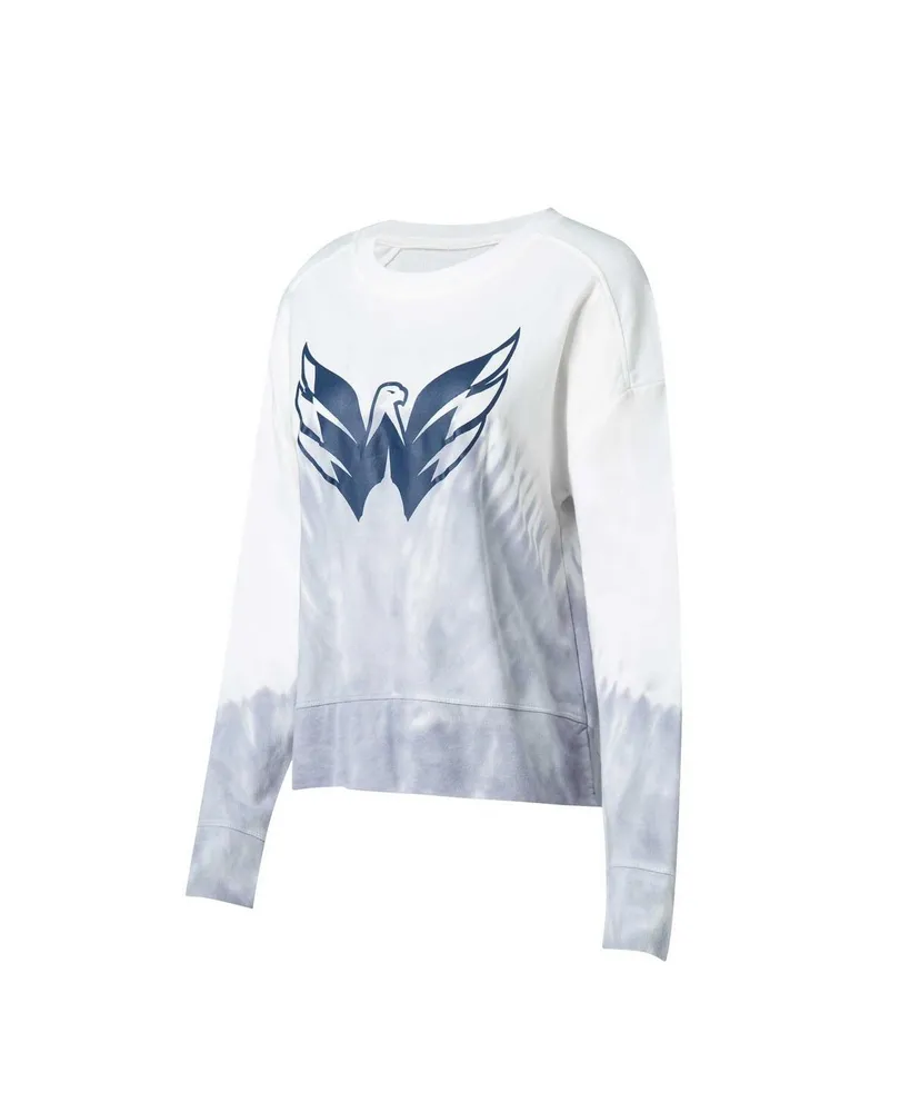 Women's Concepts Sport Gray, White Washington Capitals Orchard Tie-Dye Long Sleeve T-shirt