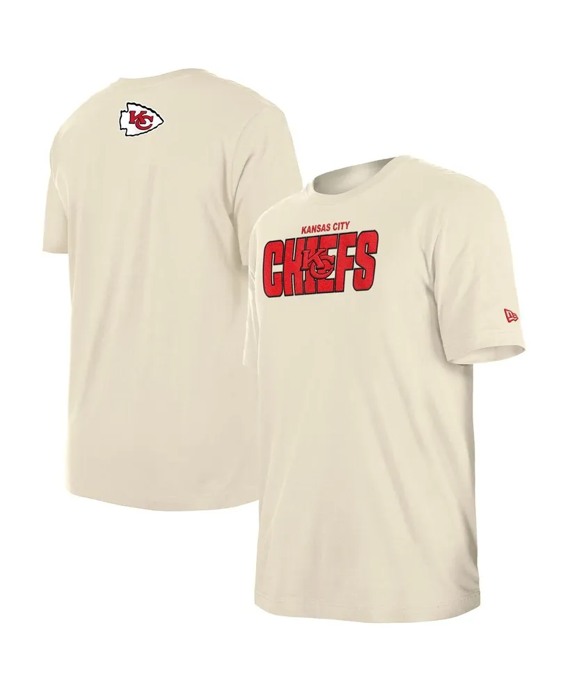 Women's New Era Cream Kansas City Chiefs Split T-Shirt