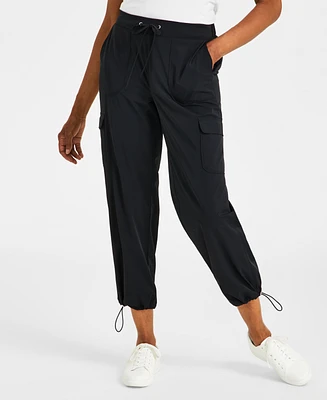 Style & Co Petite Solid Drawcord-Hem Utility Pants, Created for Macy's
