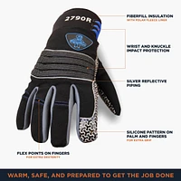 RefrigiWear Men's Insulated ArcticFit Max Gloves with Polar Fleece Liner Impact Protection and Silicone Grip