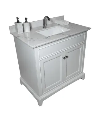 Simplie Fun 37 Inch Bathroom Vanity Top Stone Carrara New Style Tops With Rectangle Undermount