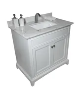 Simplie Fun 37 Inch Bathroom Vanity Top Stone Carrara New Style Tops With Rectangle Undermount