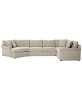 Wrenley 170" 3-Pc. Fabric Sectional Cuddler Chaise Sofa, Created for Macy's