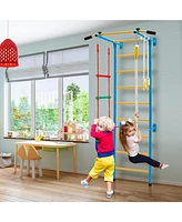 Costway 5 in 1 Kids Indoor Gym Playground Swedish Wall Ladder Children Home Climbing Gym