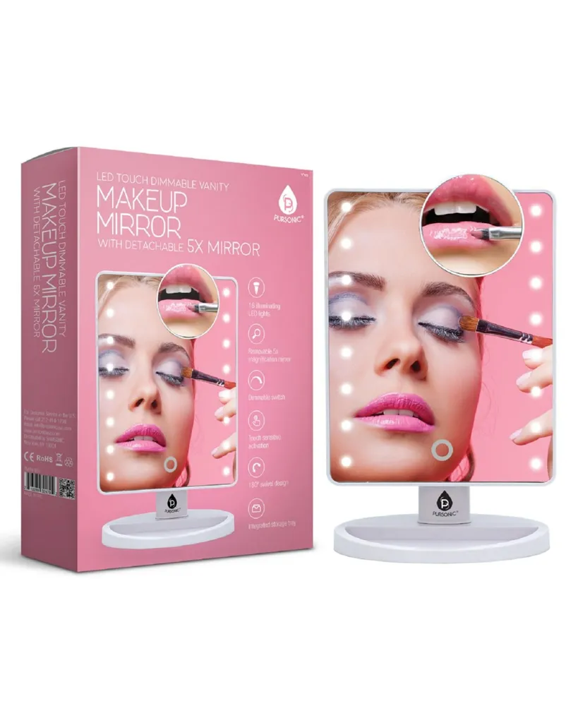 Pursonic Led Lighted Vanity Makeup Mirror