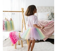 Sweet Wink Little and Big Girls Pastel Fairy Tutu Skirt