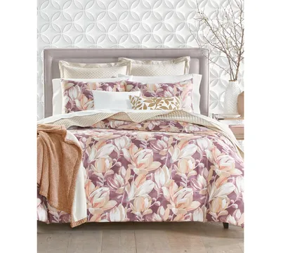 Charter Club Damask Designs Magnolia Cotton 3-Pc. Duvet Cover Set, King, Created for Macy's