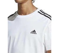 adidas Men's Essentials 3-Stripes Regular-Fit Logo Graphic T-Shirt