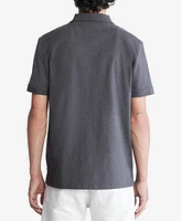 Calvin Klein Men's Regular-Fit Smooth Cotton Monogram Logo Polo Shirt