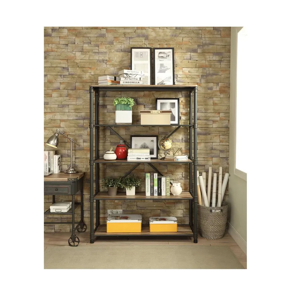 Simplie Fun Itzel Bookshelf In Oak & Sandy