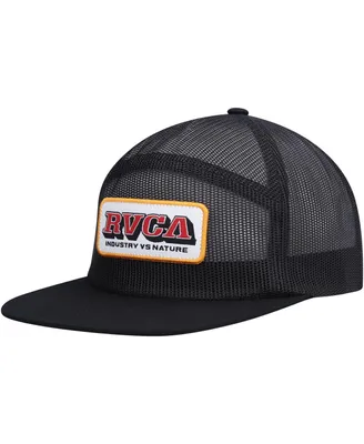Men's Rvca Black Jamie Trucker Snapback Hat