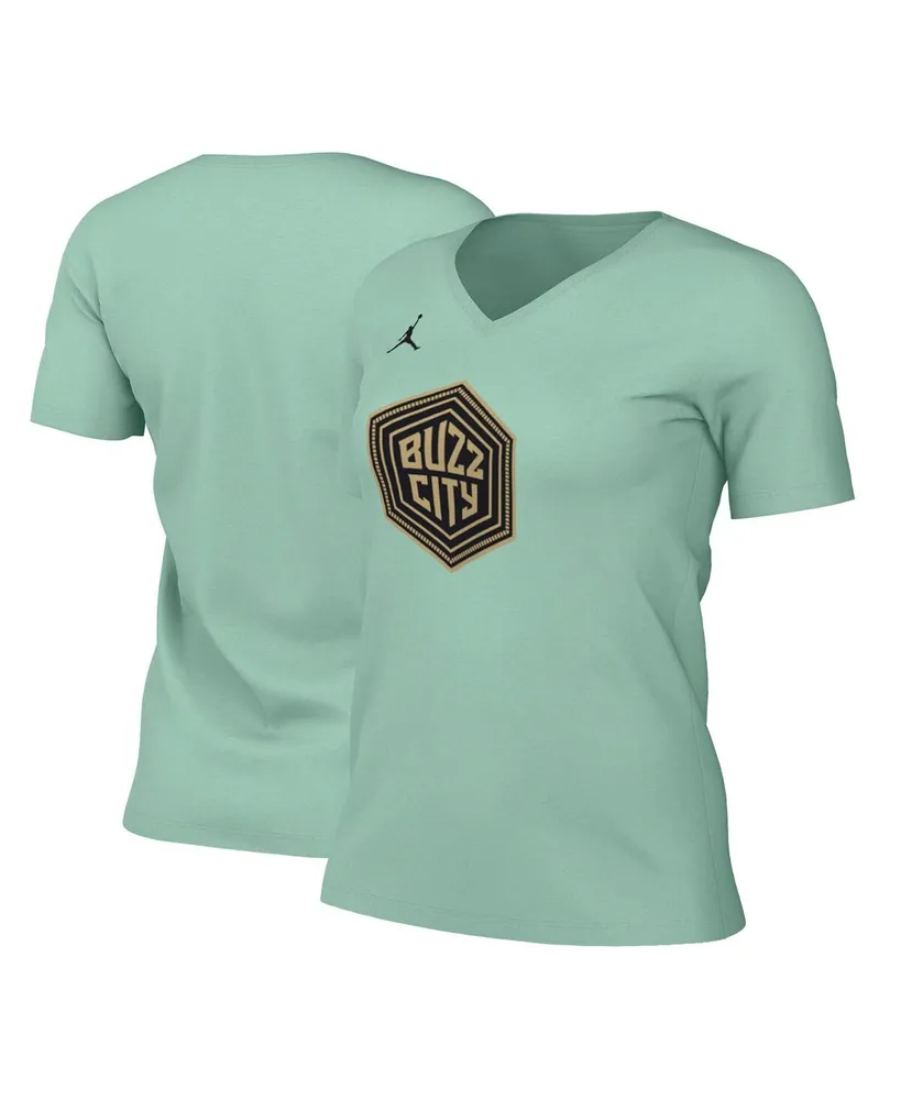 Women's Nike Mint Charlotte Hornets 2022/23 City Edition Essential V-Neck T-shirt