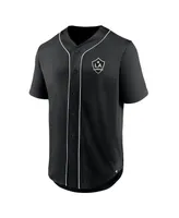 Men's Fanatics Black La Galaxy Third Period Fashion Baseball Button-Up Jersey