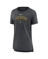 Women's Nike Heather Charcoal San Diego Padres Authentic Collection Early Work Tri-Blend T-shirt