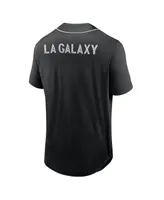 Men's Fanatics Black La Galaxy Third Period Fashion Baseball Button-Up Jersey