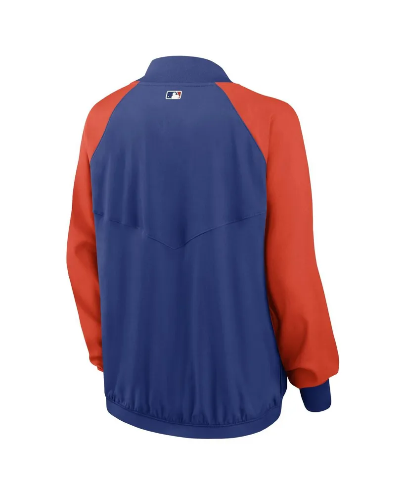 Women's Nike Royal New York Mets Authentic Collection Team Raglan Performance Full-Zip Jacket