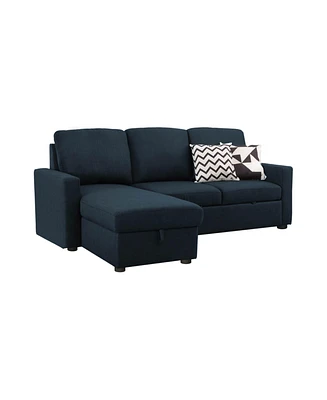 Newton 82" Fabric 2 Piece Sleeper Sofa Sectional with Storage