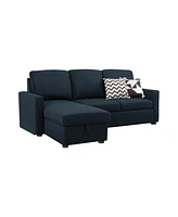 Newton 82" Fabric 2 Piece Sleeper Sofa Sectional with Storage