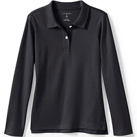 Lands' End Girls Long Sleeve Feminine Fit Interlock Polo Shirt