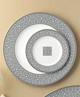 Noritake Infinity Graphite 4 Piece Dinner Plate Set, Service for 4