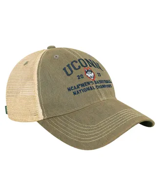 Men's Legacy Athletic Gray UConn Huskies 2023 Ncaa Men's Basketball National Champions Arch Distressed Trucker Adjustable Hat