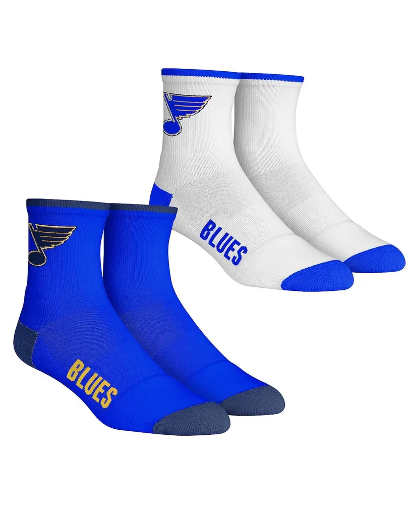 Youth Boys and Girls Rock 'Em Socks St. Louis Blues Core Team 2-Pack Quarter Length Sock Set