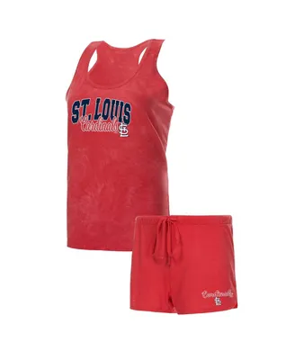 Women's Concepts Sport Red St. Louis Cardinals Billboard Racerback Tank and Shorts Sleep Set