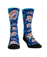 Men's and Women's Rock 'Em Socks Oklahoma City Thunder Allover Logo Paint Crew