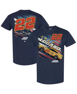 Men's Team Penske Navy Joey Logano Patriotic Fuel T-shirt