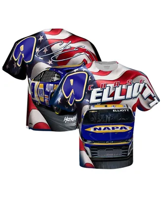 Men's Hendrick Motorsports Team Collection White Chase Elliott Sublimated Patriotic T-shirt