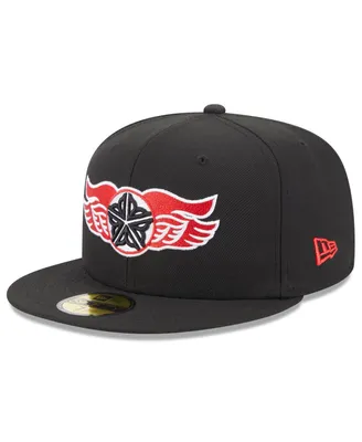 Men's New Era Black Rochester Red Wings Authentic Collection Alternate Logo 59FIFTY Fitted Hat