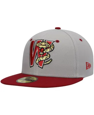 Men's New Era Gray Wisconsin Timber Rattlers Authentic Collection Road 59FIFTY Fitted Hat