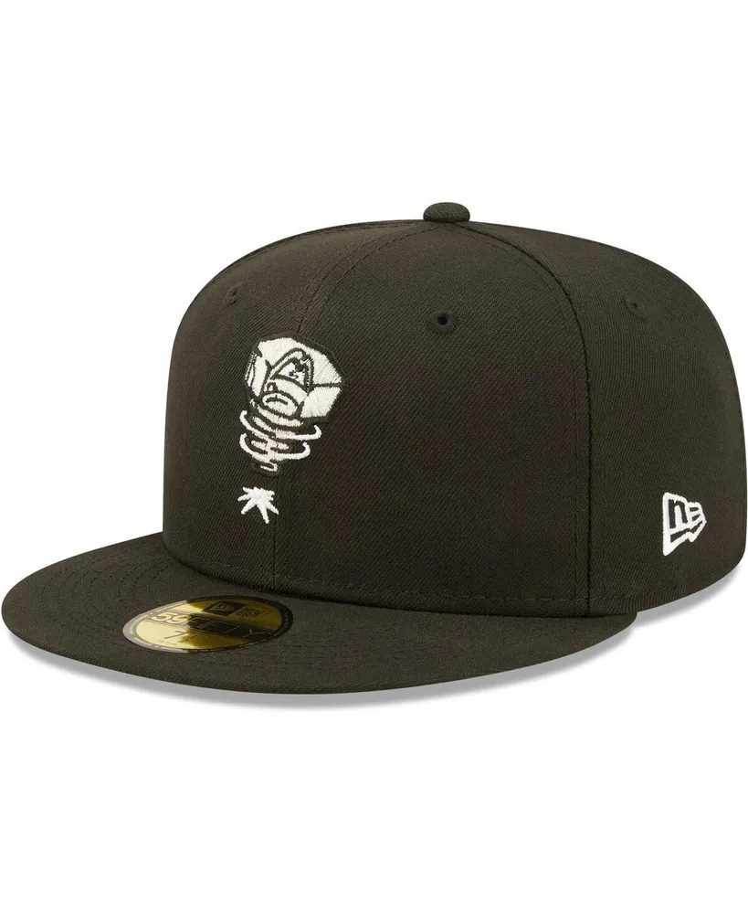 Men's New Era Black Lansing Lugnuts Authentic Collection Team 59FIFTY Fitted Hat