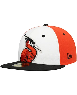 Men's New Era White Delmarva Shorebirds Authentic Collection Team Alternate 59FIFTY Fitted Hat