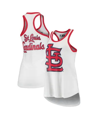 Women's G-iii 4Her by Carl Banks White St. Louis Cardinals Tater Racerback Tank Top